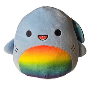 Squishmallows Rey The Shark Pride Rainbow Plush